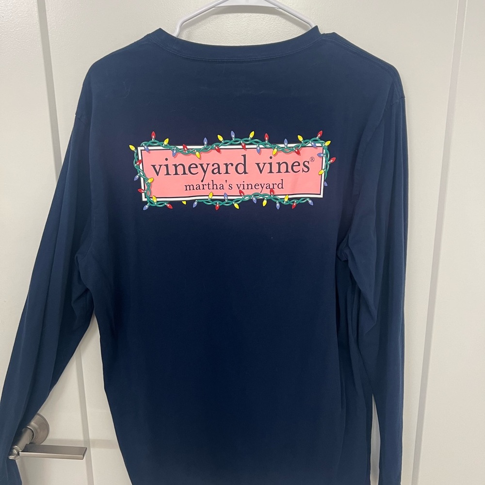 Vineyard Vines Christmas Longsleeve Pocket Tee